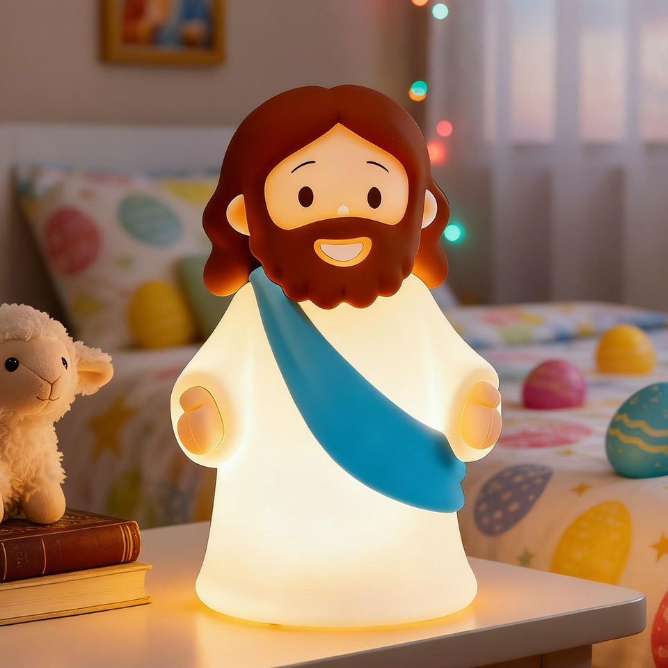 KangTen CHEN Jesus Night Light battery-powered bedside glow for peaceful nights.