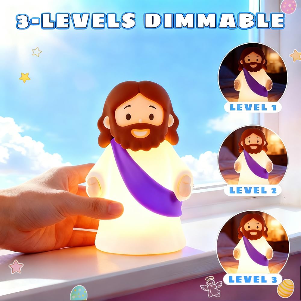 KangTen CHEN Jesus Night Light dimmed glow for quiet reflection.