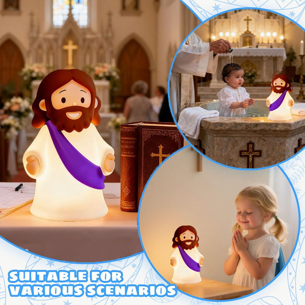 KangTen CHEN Jesus Night Light Easter decoration centerpiece setup.