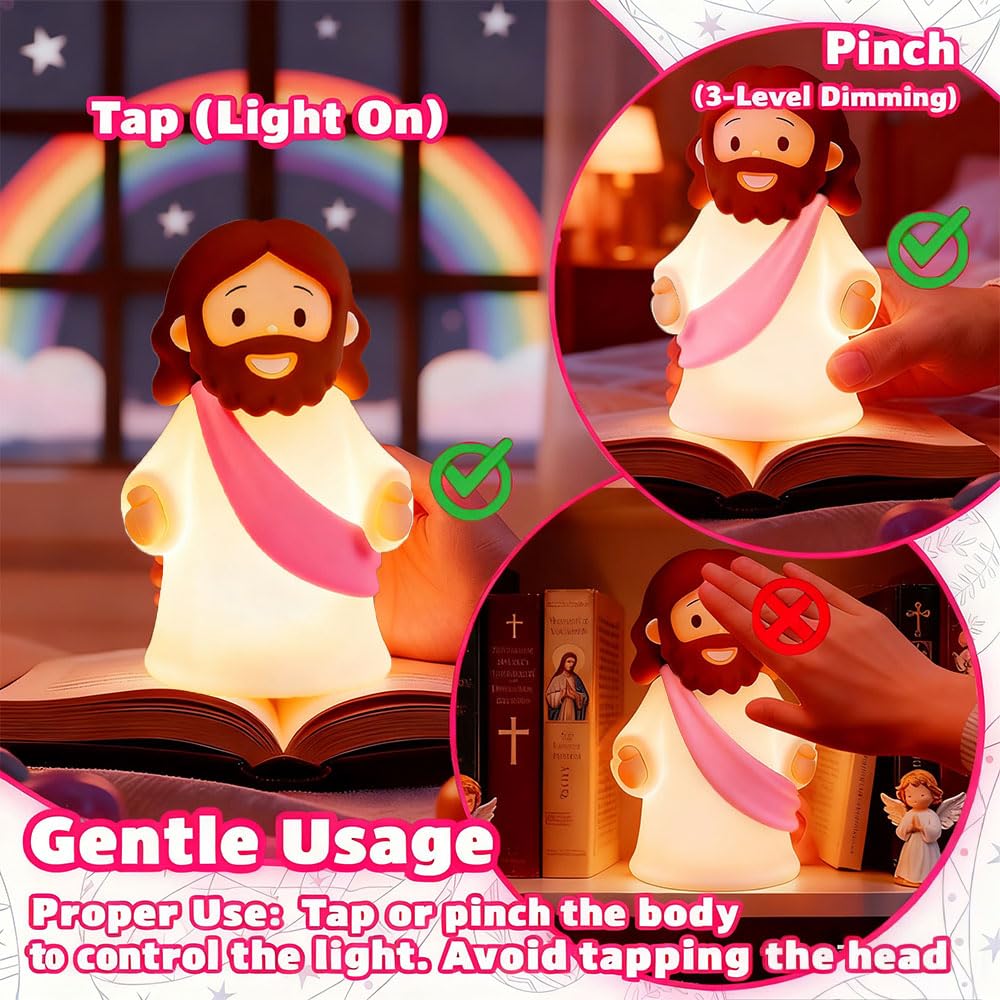 KangTen CHEN Jesus Night Light kid-friendly design supports nighttime comfort.