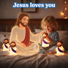 KangTen CHEN Jesus Night Light in a peaceful prayer scene.