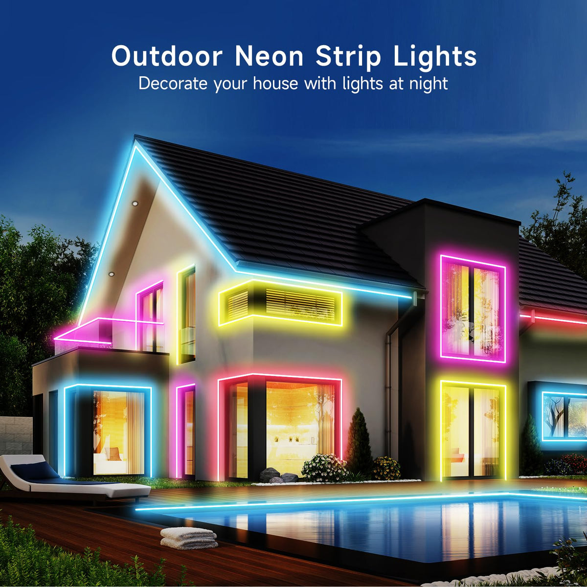 KANTUTOE DIY flexible neon strip bends up to 120 degrees for custom shapes