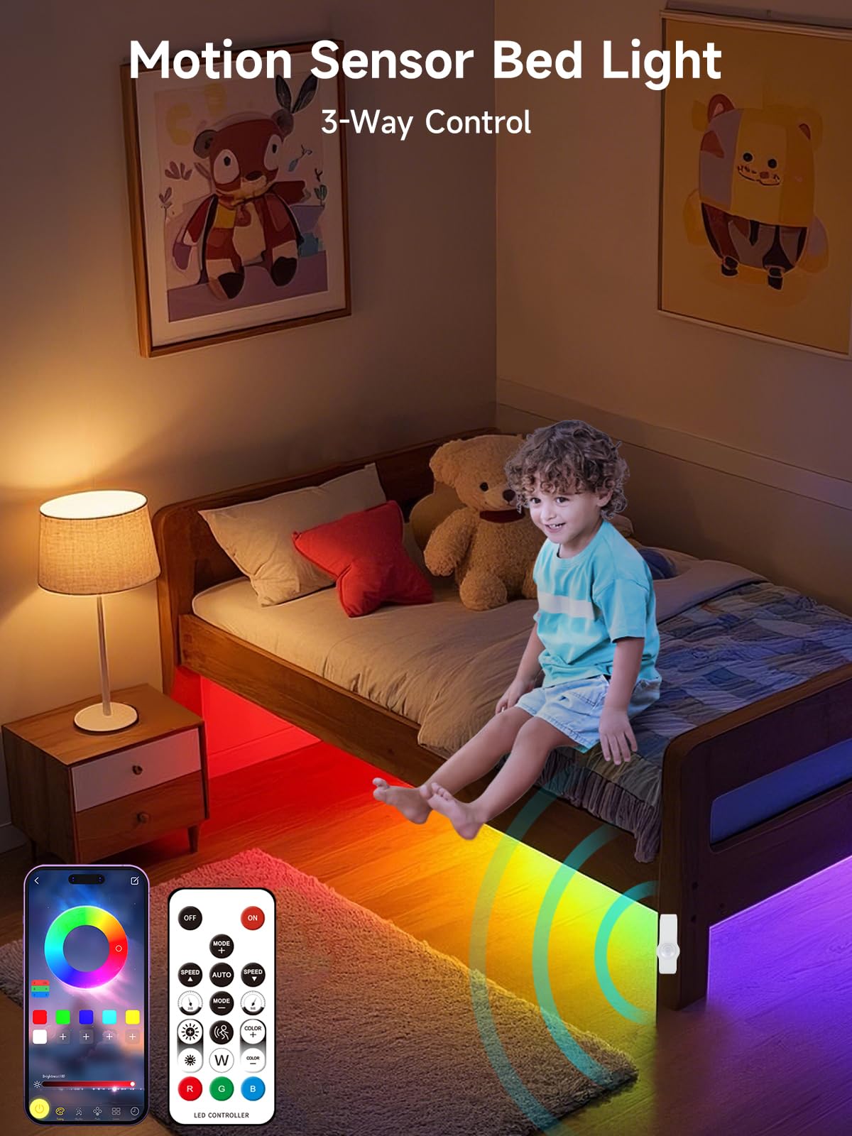 Kantutoe LED strip app control interface for quick color and brightness changes