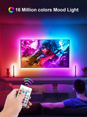 KANTUTOE TV backlight showing dynamic colors for vibrant ambient lighting.
