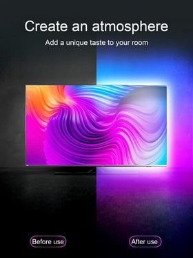 KANTUTOE TV backlight easy to install with strong adhesive.