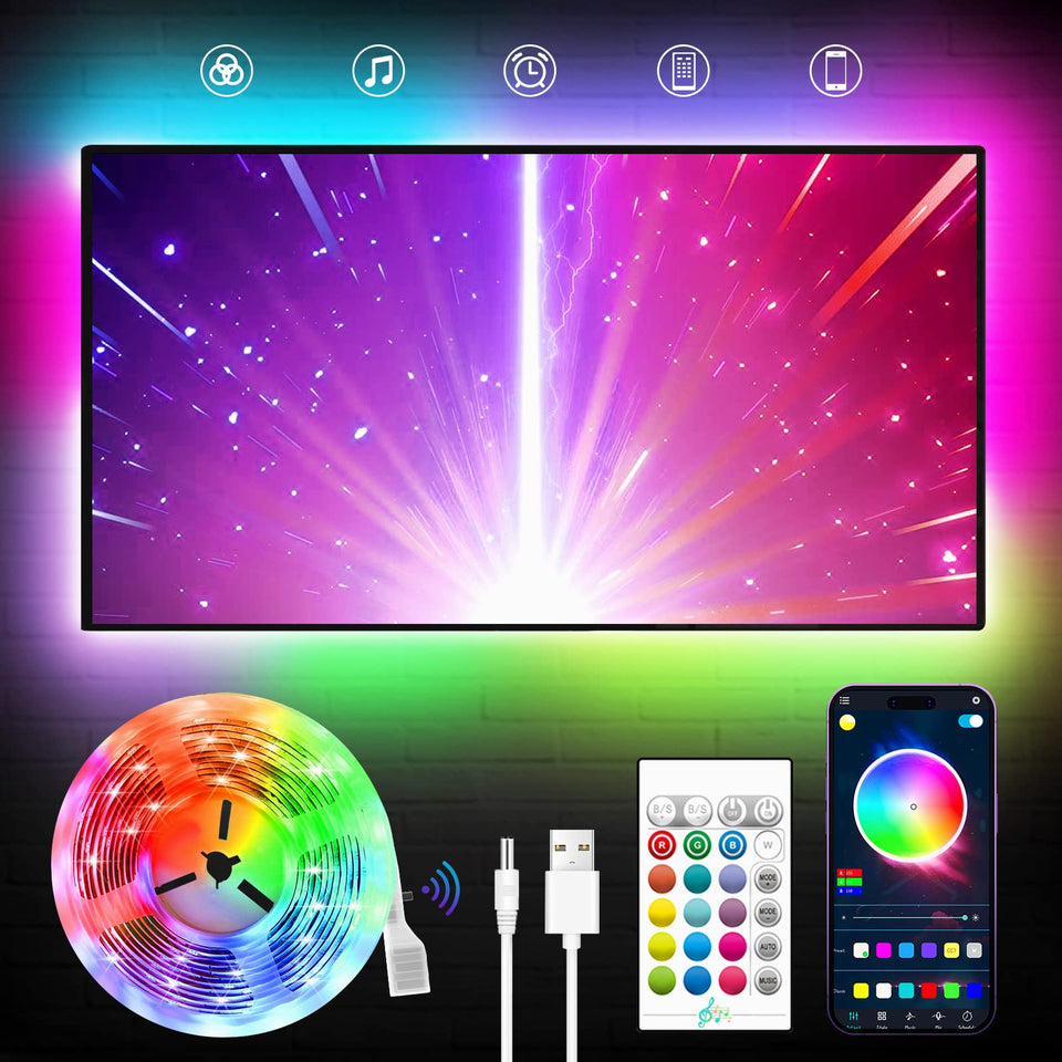 KANTUTOE TV backlight with remote music sync for immersive viewing.