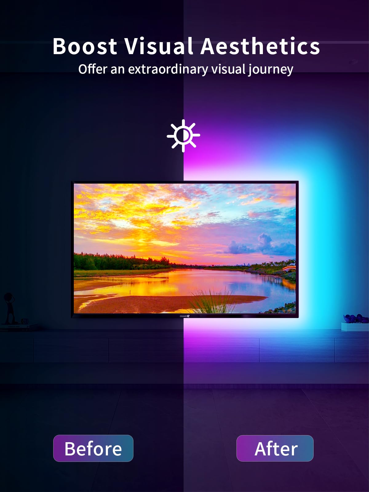 KANTUTOE LED TV lights app control lets you customize colors and modes on the go.
