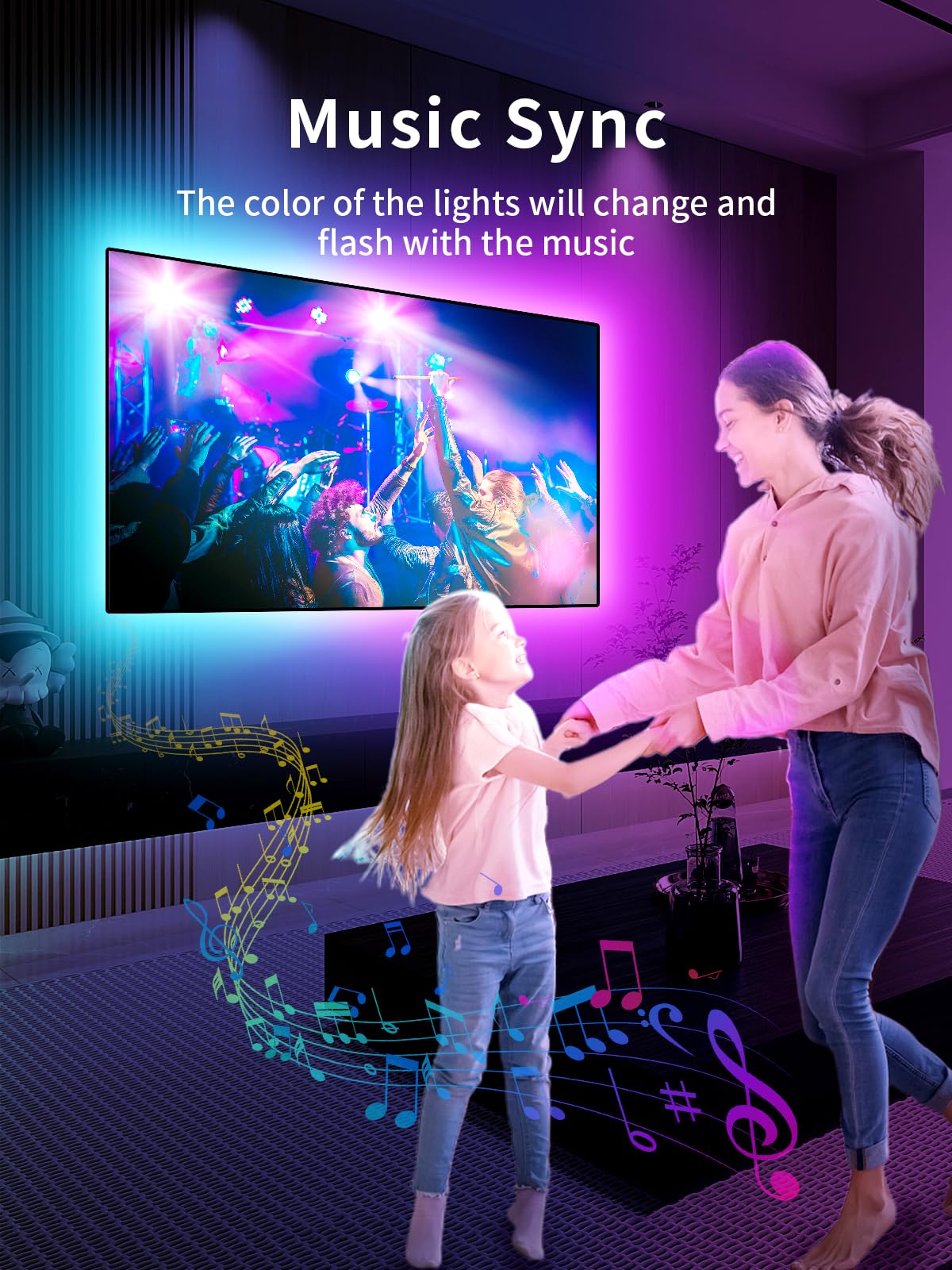 KANTUTOE backlight features strong adhesive and clips for easy installation.