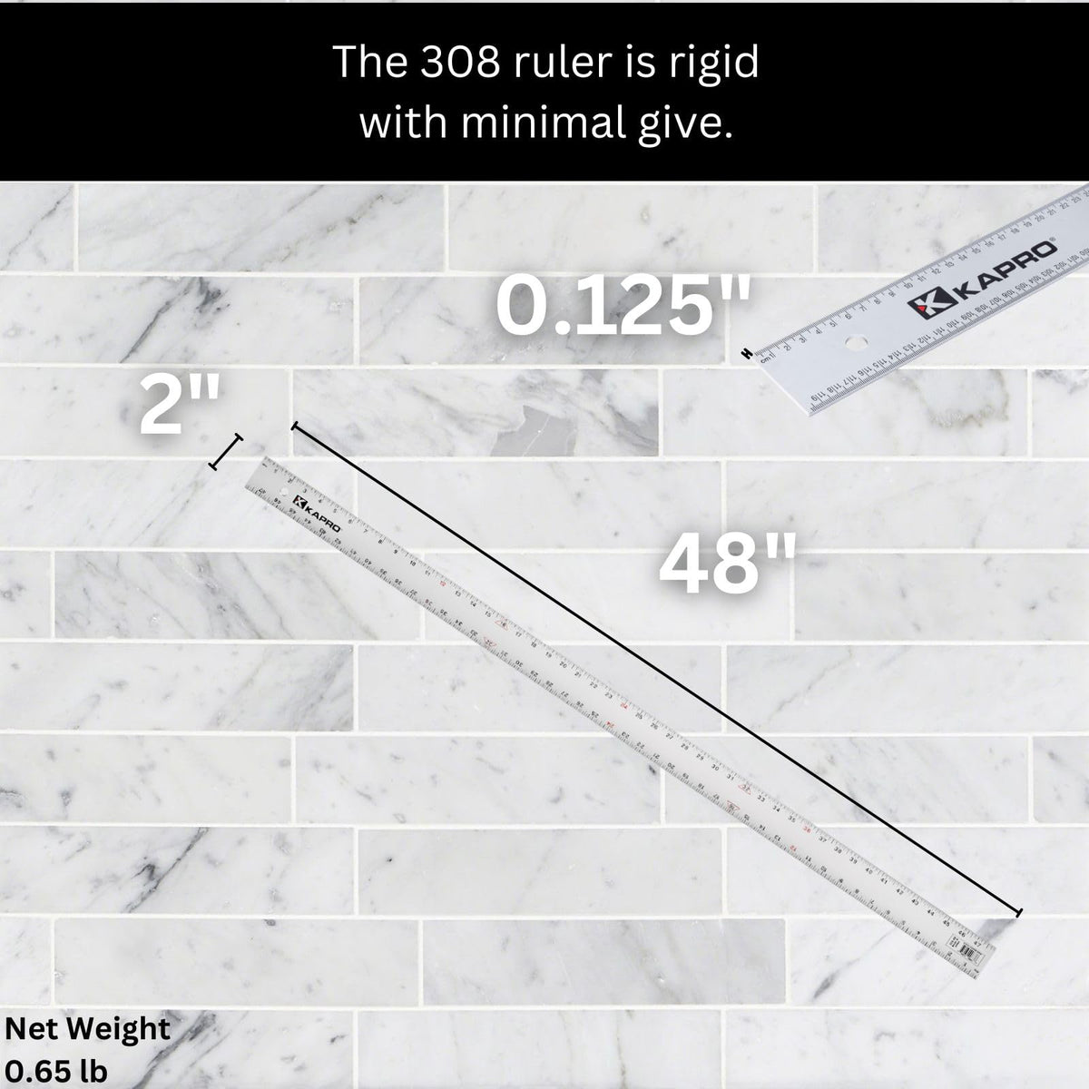 KAPRO 308 48 inch ruler suits long layout lines and room planning.