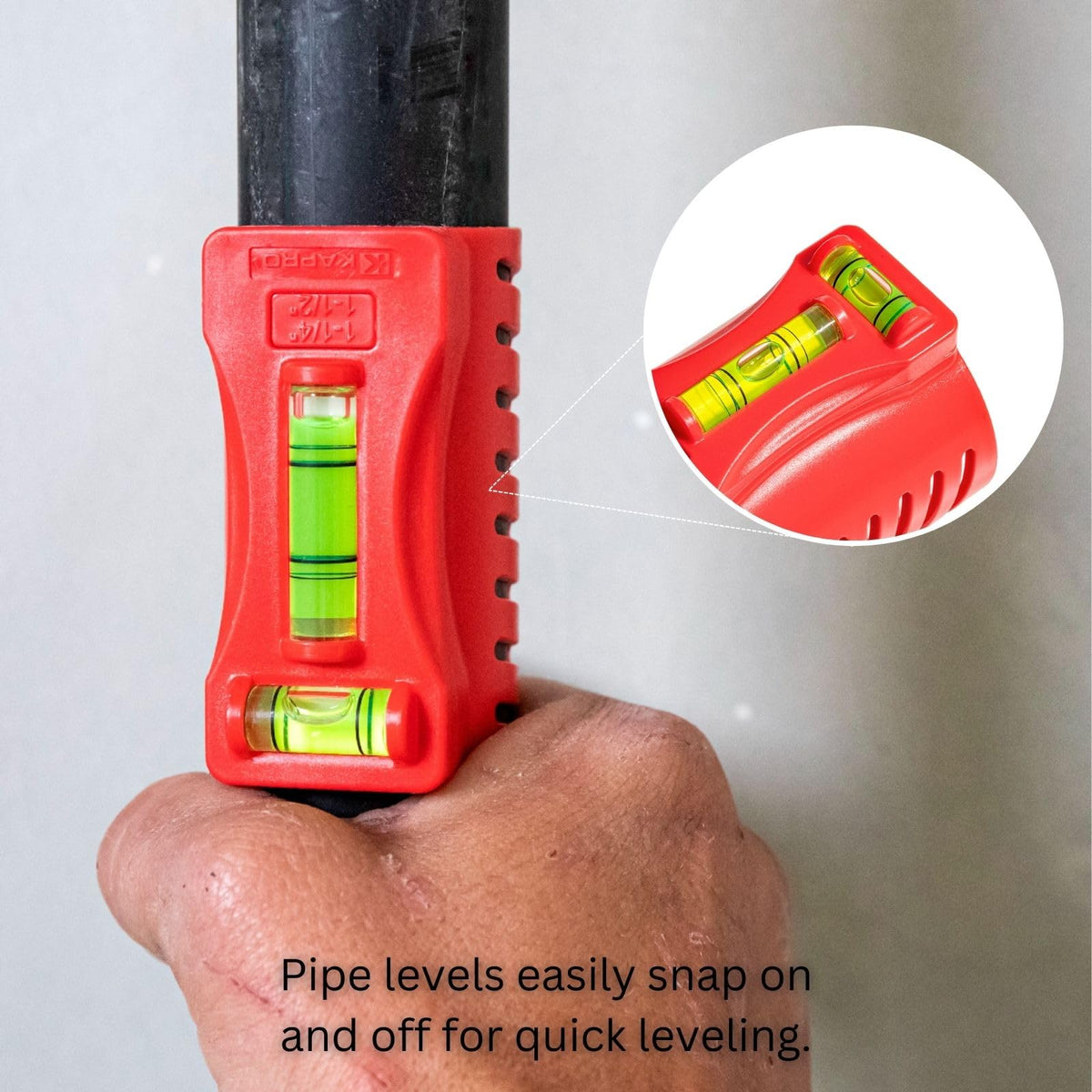 KAPRO 350 vertical vial for precise vertical alignment on pipes