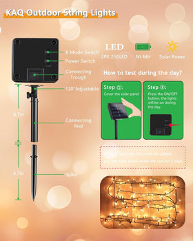 KAQ Upgrade 2Pack 500LEDs Christmas decor brightens yards with IP65 waterproof resilience