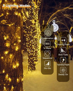 KAQ Upgrade 2Pack 500LEDs warm white lights decorate patios for cozy evenings