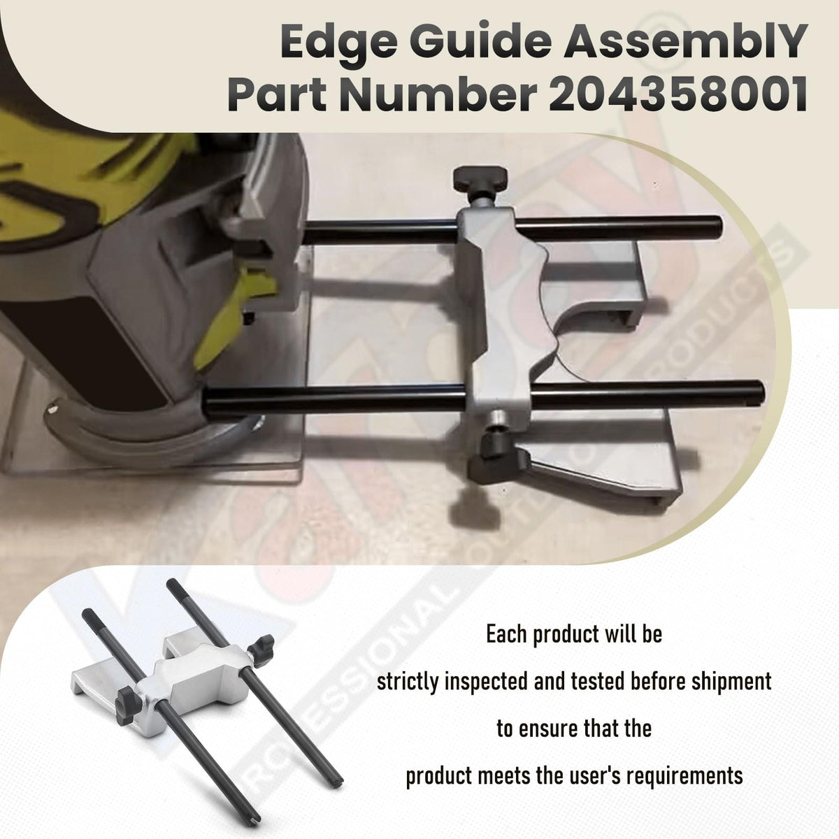 Karbay Edge Guide Assembly fits PCL424B for accurate templates