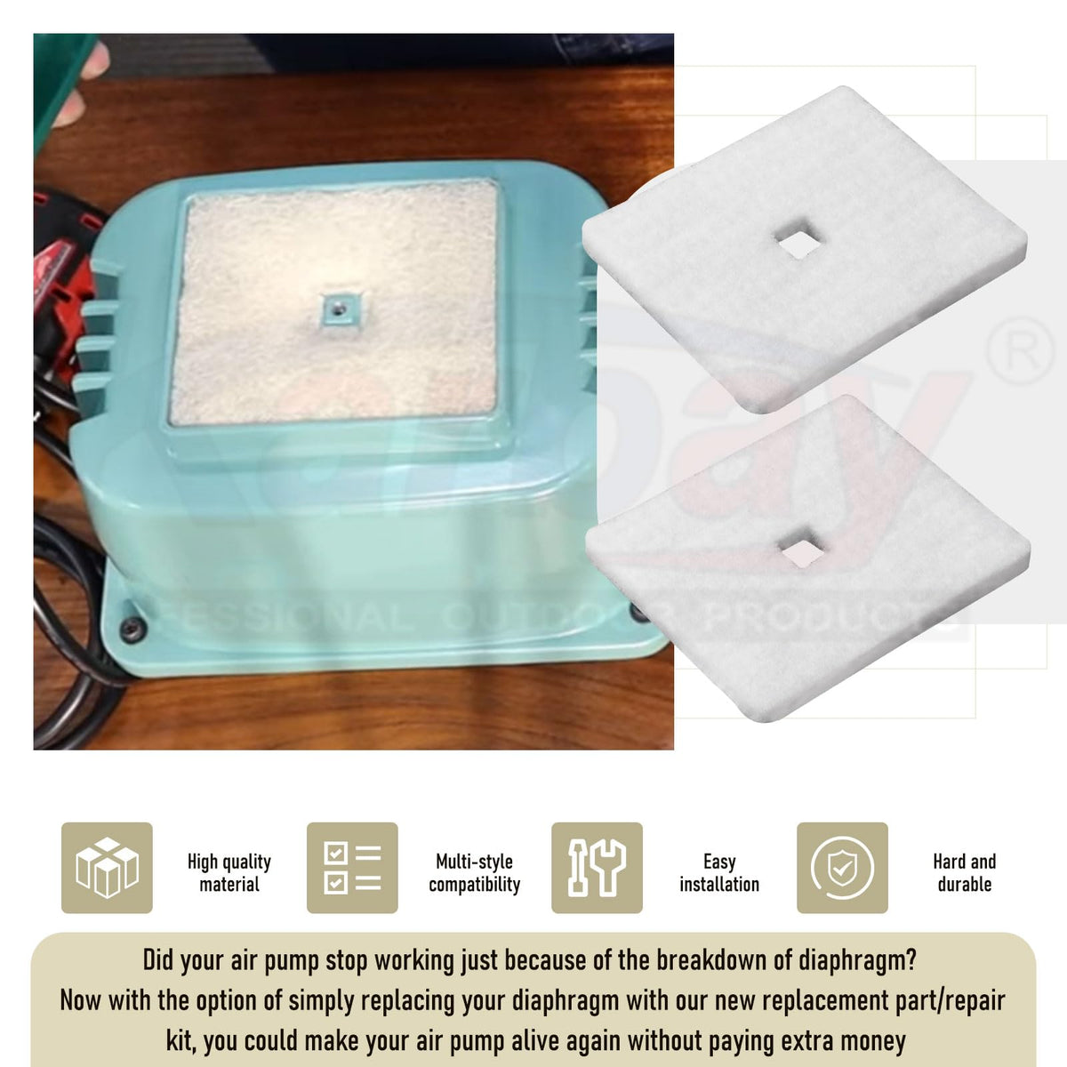 Karbay packaging shows included parts for easy setup
