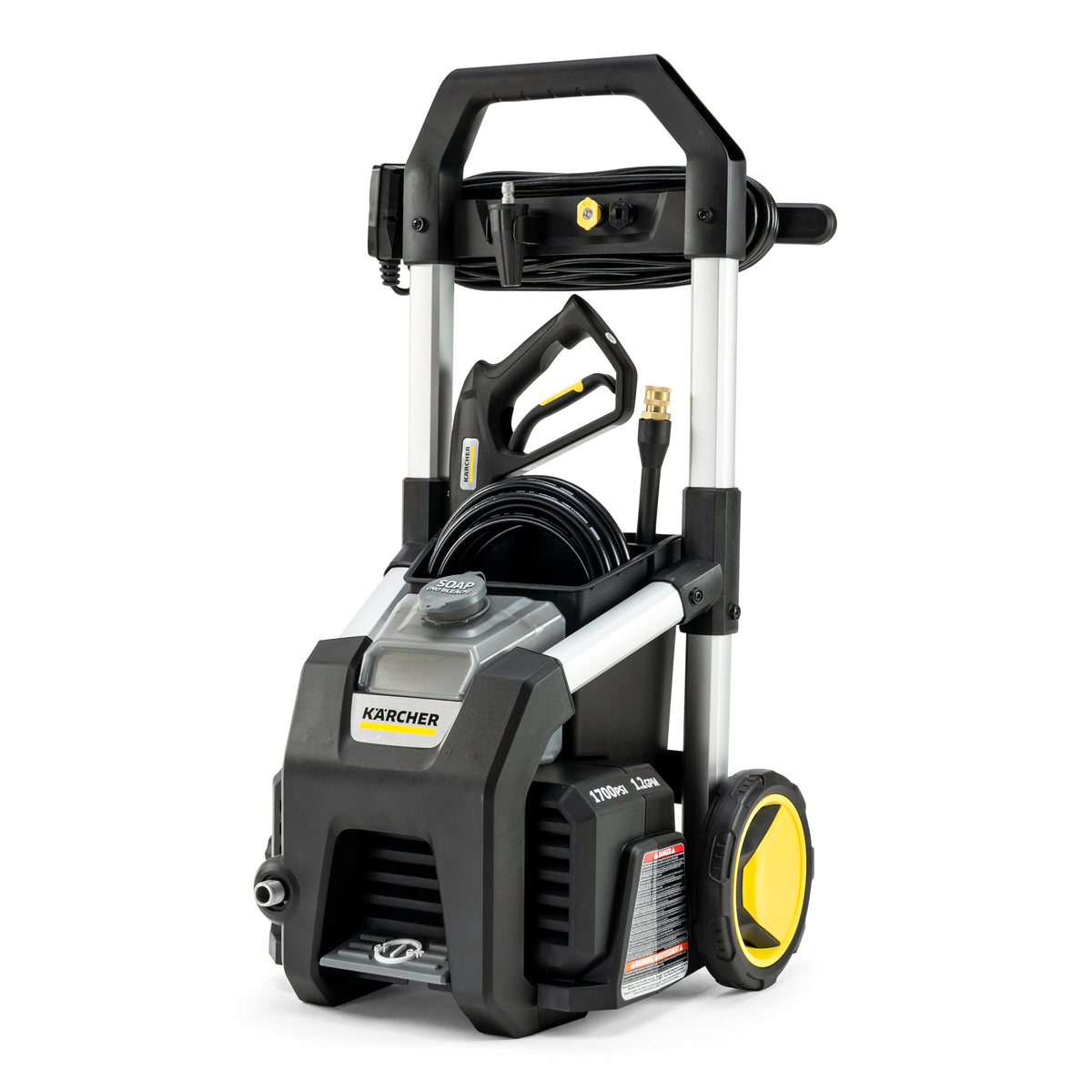 Kärcher K1700B front view for quick driveway and porch cleaning.
