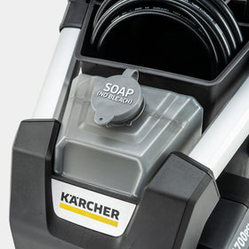Kärcher K1700B spray gun and hose ready for efficient cleaning sessions.
