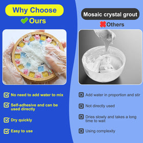 Karidge mosaic crystal coaster craft highlights translucent sparkle for decorative tiles