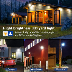 Karjoefar LED barn light die-cast aluminum body for heat dissipation.