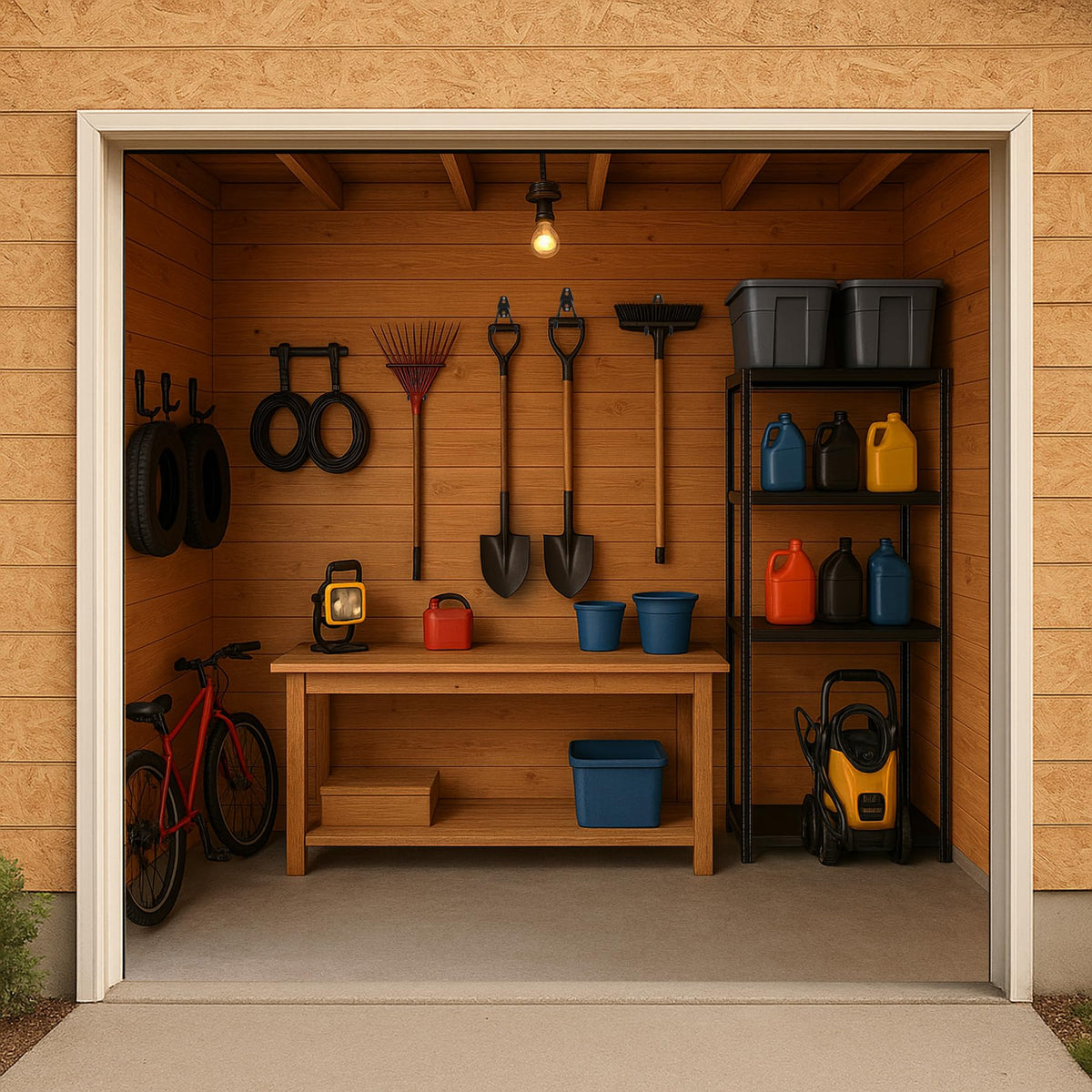 KAROSOM space-saving organization for hoses, tools, and cords.