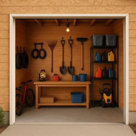 KAROSOM space-saving organization for hoses, tools, and cords.