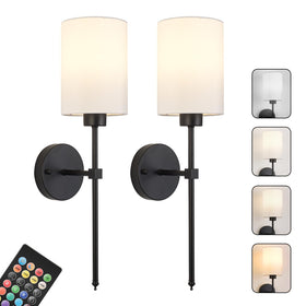 KARTOOSH battery-operated wall sconce with remote for easy setup and flexible placement.