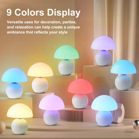 KARTOOSH mushroom lamp top view highlights subtle glow and compact footprint.