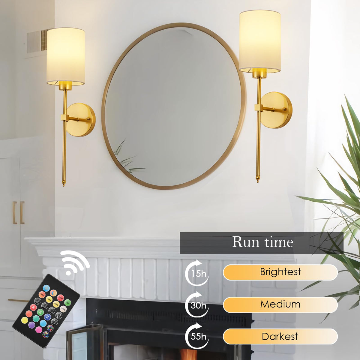 KARTOOSH wall sconce amber light creates a warm, cozy atmosphere in bedrooms.
