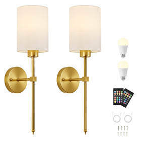 KARTOOSH gold-finish wall sconce elevates decor with timeless style for entryways.