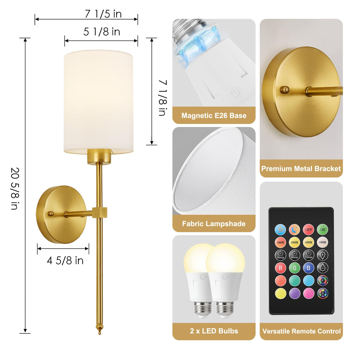 KARTOOSH RGB option wall sconce adds color accents and playful ambiance.