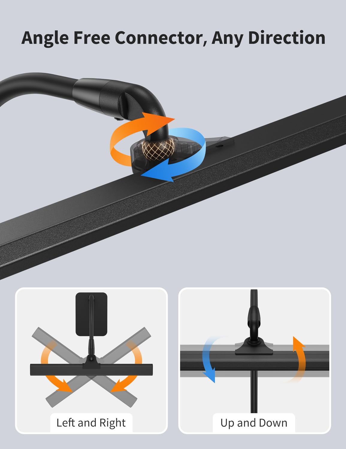 Kary LED lamp 270-degree adjustment directs light exactly where needed
