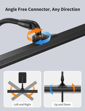Kary LED lamp 270-degree adjustment directs light exactly where needed
