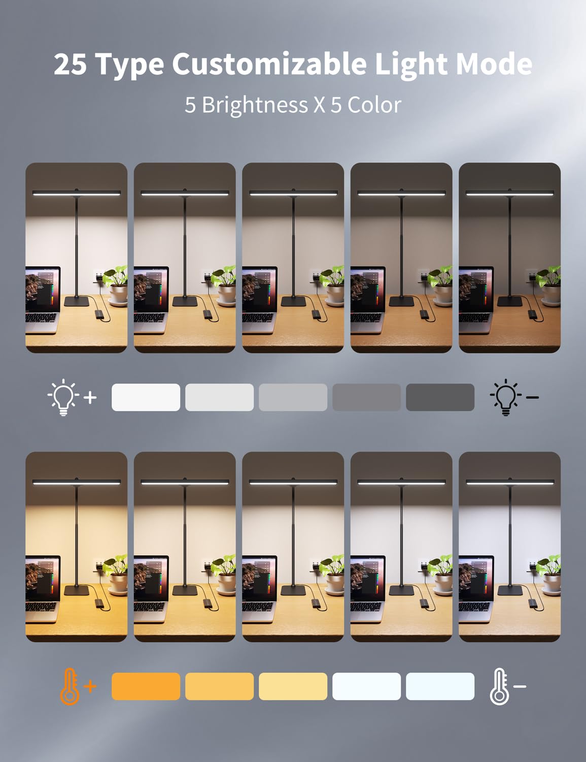 Kary lamp with 5 color temperatures aids various tasks
