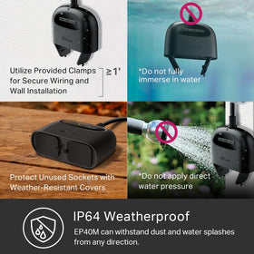Kasa EP40M SmartThings compatibility for centralized smart home management outdoors.