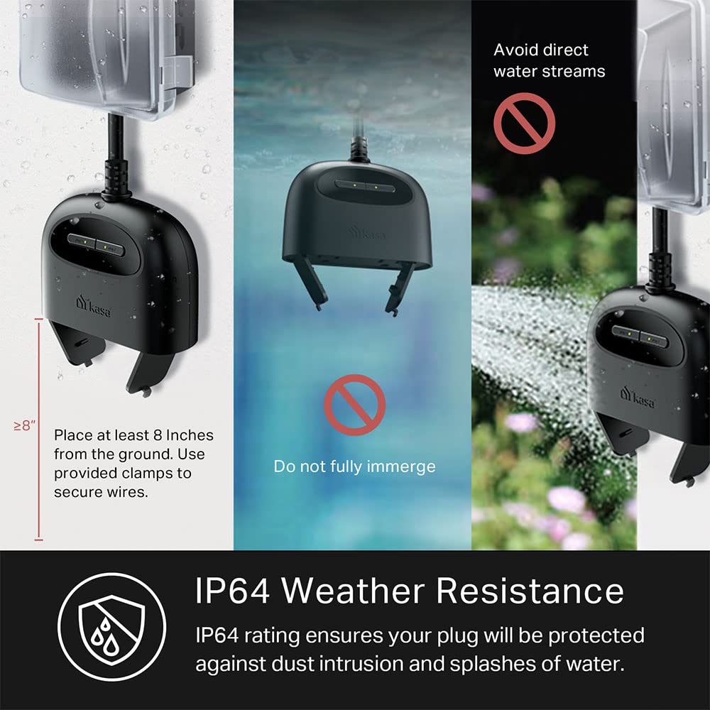 Kasa ETL-certified outdoor plug ensures safety and reliability.