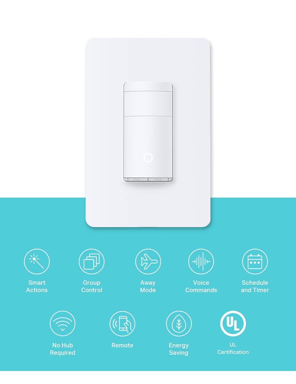 Kasa KS200M ambient light sensor prevents daytime lighting, saving energy