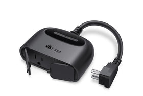 Kasa Smart Outdoor Plug EP40 with two independent outlets for outdoor control.