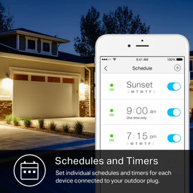 Kasa Smart Outdoor Plug EP40 IP64-weatherproof exterior outlet for lawn lights.