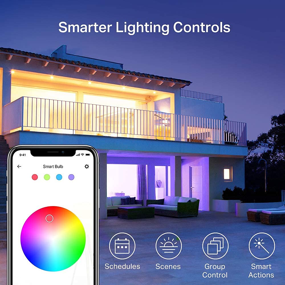 Kasa Smart Bulb can be controlled remotely via the Kasa app from anywhere.