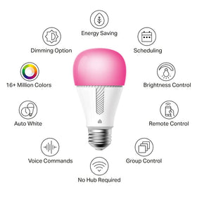 Kasa Smart Bulb offers voice-control with Alexa or Google Assistant.