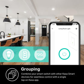HS220-2 schedules and Away Mode to align lighting with routines and security.