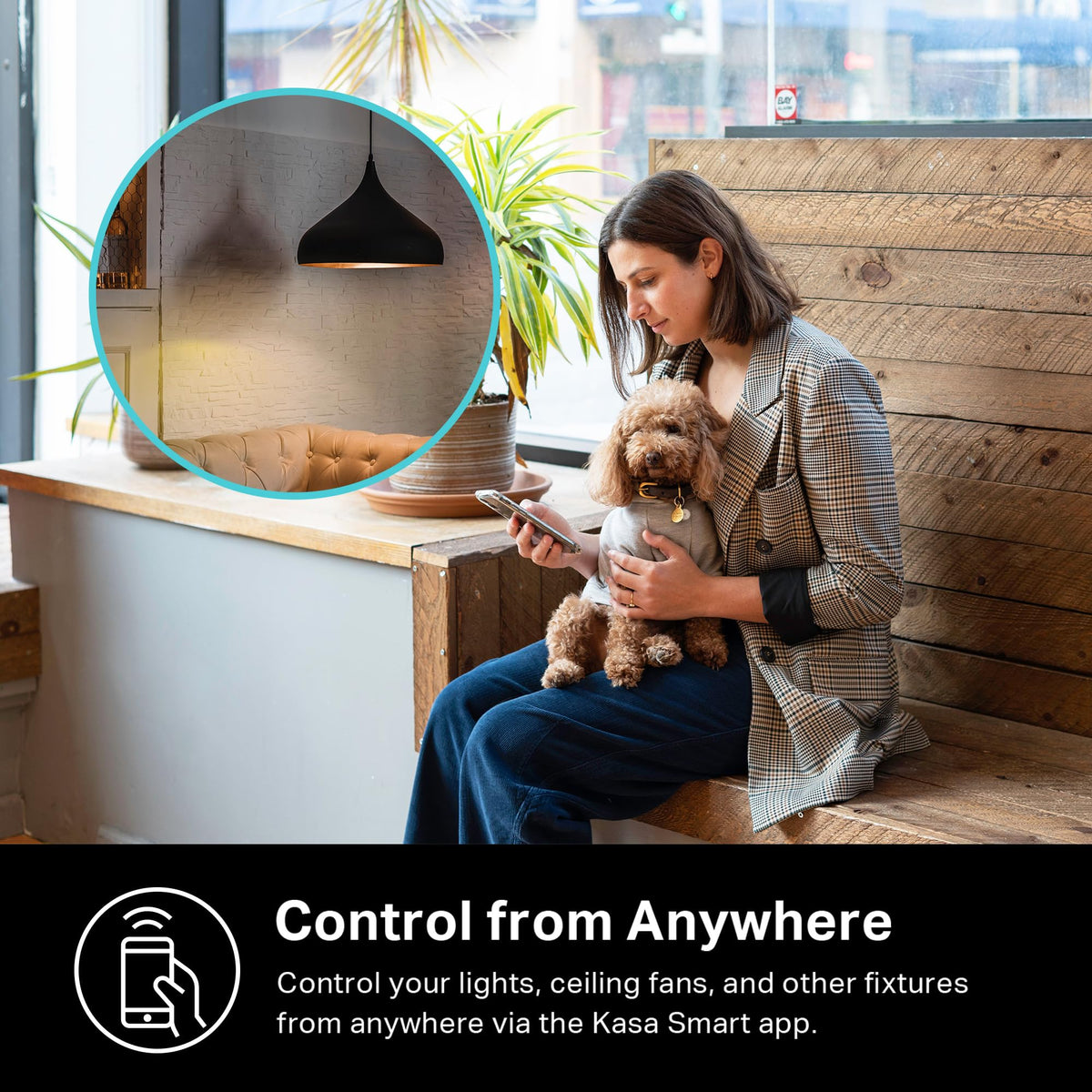 Voice control with HS220-2 using Alexa or Google Assistant for hands-free lighting.