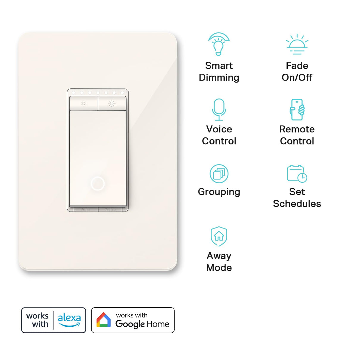 Kasa Smart HS220-LA app control interface showing remote lighting adjustments