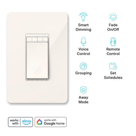 Kasa Smart HS220-LA app control interface showing remote lighting adjustments