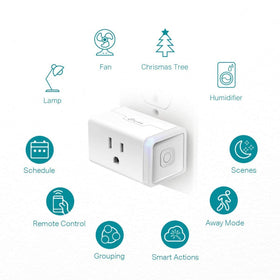 Kasa HS103P3 connected via mobile app for remote on/off from anywhere.