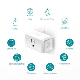 Kasa Smart HS103P4 enables voice control with Alexa or Google Assistant
