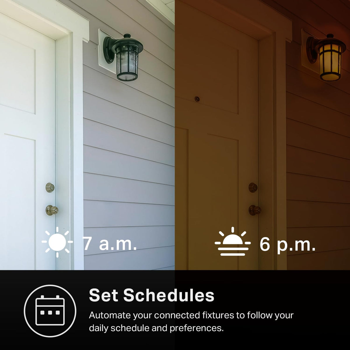 HS200P3 scheduling and away mode interface for automated lighting.