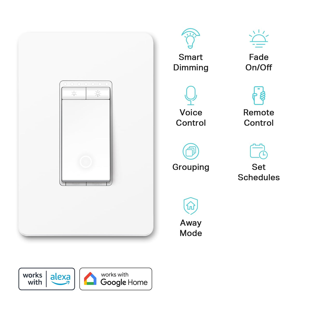 Kasa Smart HS220 app-guided-setup enabling quick setup on 2.4 GHz networks.