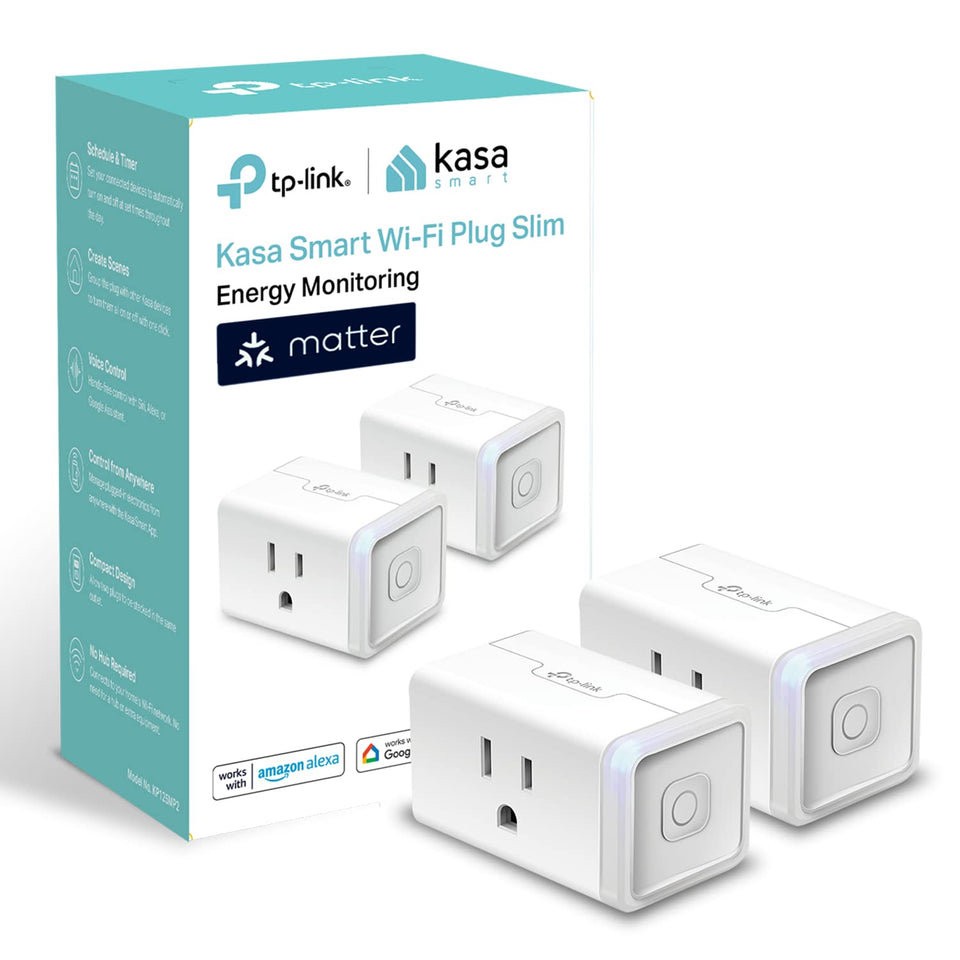 Kasa Smart KP125M compact design plug saves outlet space and simplifies setup.