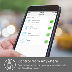 Kasa app control and scheduling of KP200 outlets