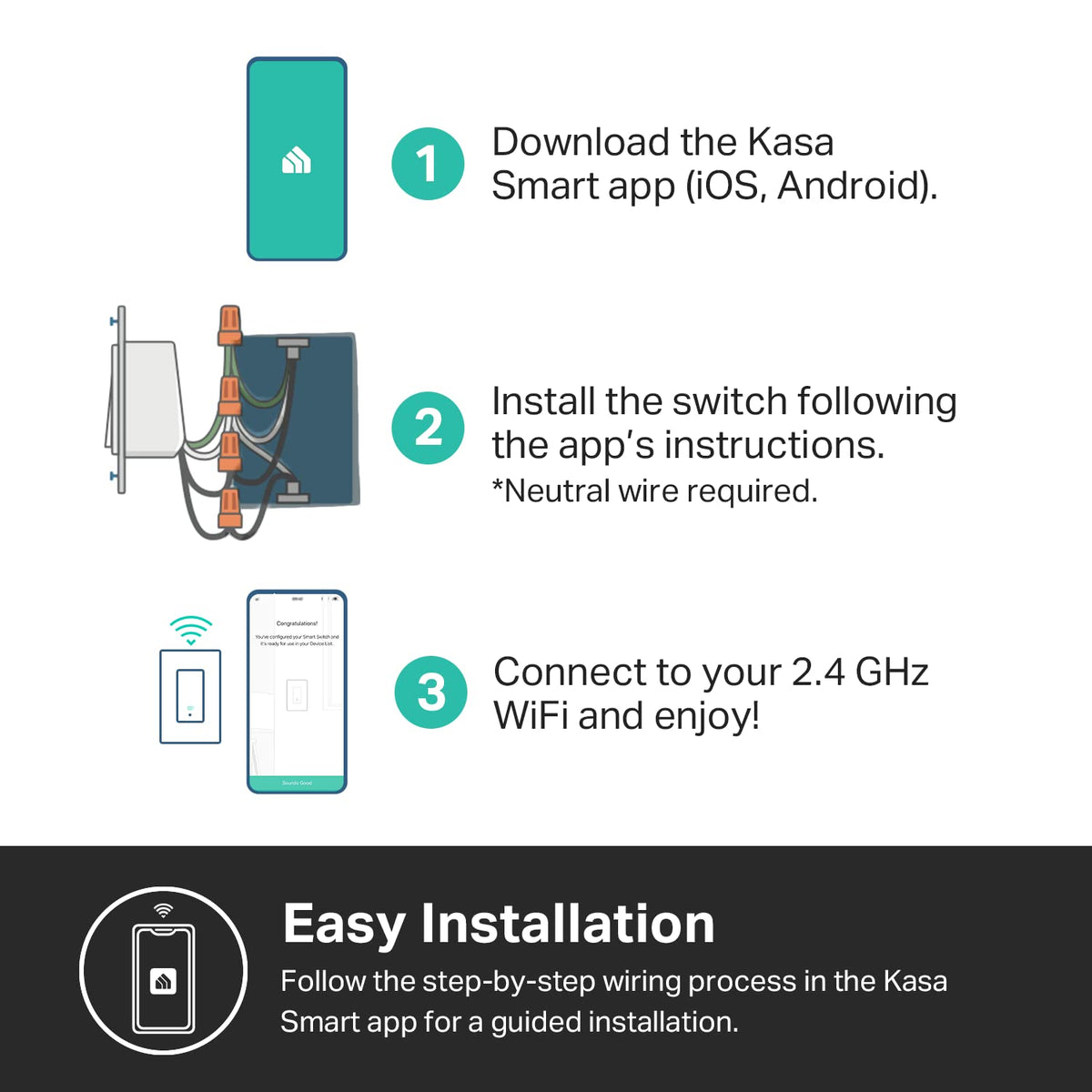 Kasa KS200P3 scheduling and timer interface for automated lighting routines.
